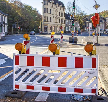 Baustellenabsicherung mit COM/FUG-Anlagen in Ennepetal