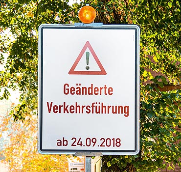 Beschilderung für Baustelle in Ennepetal