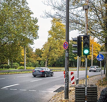 Verkehrsabsicherung Aachener Straße in Köln