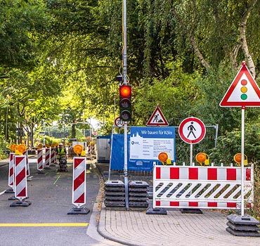 Verkehrsabsicherung Salzburger Weg in Köln